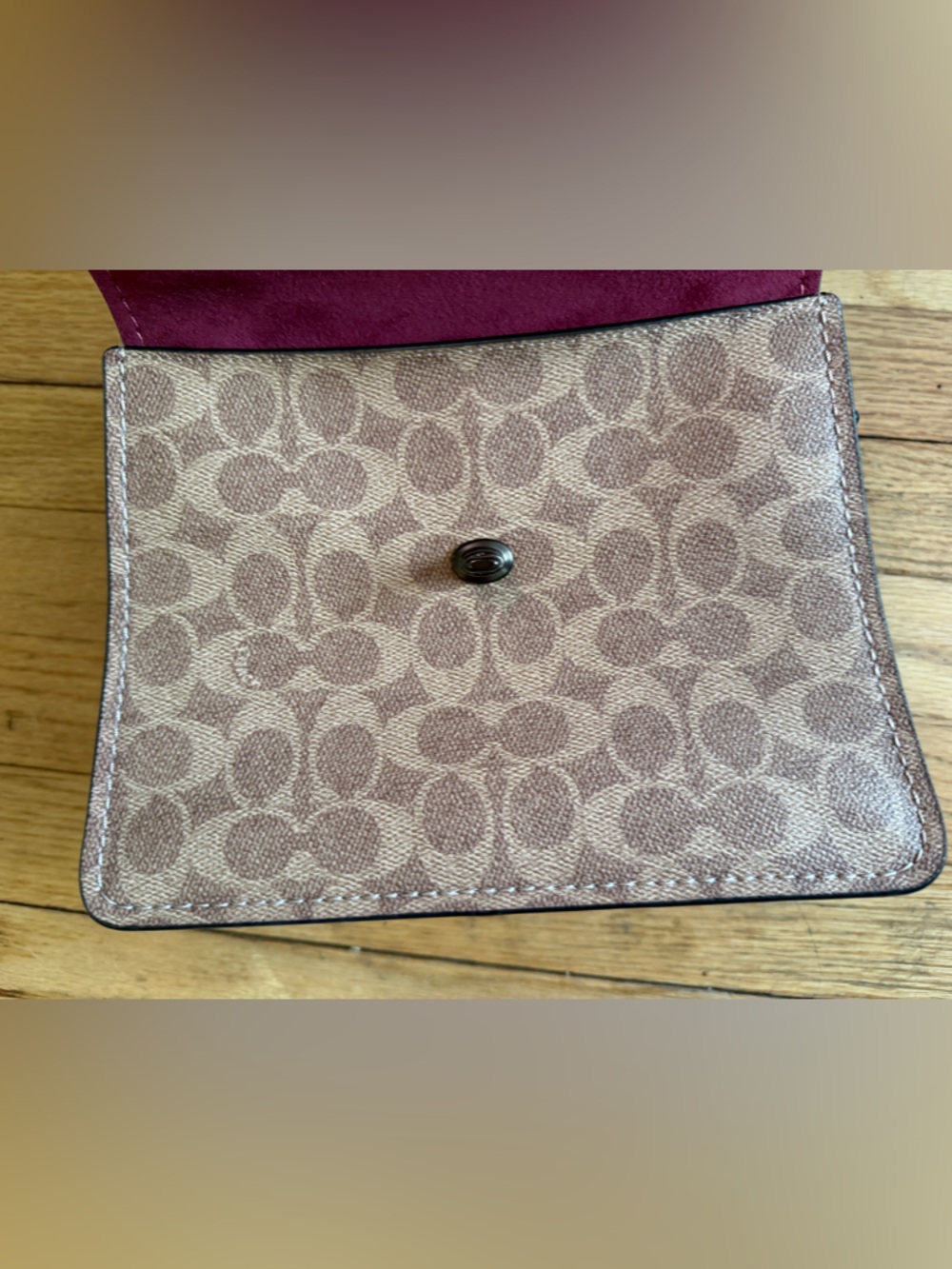 Coach 79274 Parker Top Handle Sig Tan Dusty Pink - Picture 4 of 9